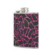 Giraffe Heiß rosa und Schwarz Flachmann (Links)