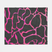 Giraffe Heiß rosa und Schwarz Fleecedecke (Vorderseite (Horizontal))