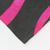 Giraffe Heiß rosa und Schwarz Fleecedecke (Ecke)