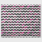 Giraffe Heiß rosa und Schwarz Geschenkpapier (Flach)