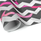 Giraffe Heiß rosa und Schwarz Geschenkpapier (Rolleneckpunkt)