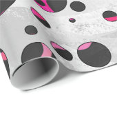 Giraffe Heiß rosa und Schwarz Geschenkpapier (Rolleneckpunkt)