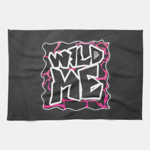 Giraffe Heiß rosa und Schwarz Handtuch