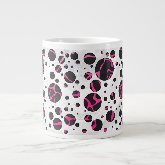 Giraffe Heiß rosa und Schwarz Jumbo-Tasse (Vorderseite)