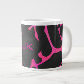 Giraffe Heiß rosa und Schwarz Jumbo-Tasse (Vorderseite Rechts)