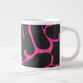 Giraffe Heiß rosa und Schwarz Jumbo-Tasse (Rechts)