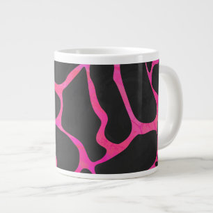 Giraffe Heiß rosa und Schwarz Jumbo-Tasse