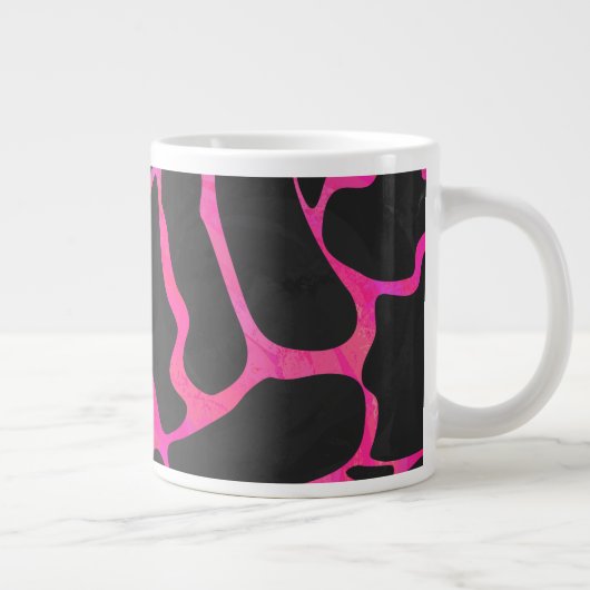 Giraffe Heiß rosa und Schwarz Jumbo-Tasse (Rechts)