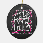 Giraffe Heiß rosa und Schwarz Keramik Ornament (Links)