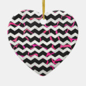 Giraffe Heiß rosa und Schwarz Keramik Ornament (Vorne)