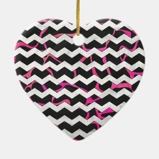 Giraffe Heiß rosa und Schwarz Keramik Ornament (Hinten)