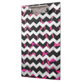 Giraffe Heiß rosa und Schwarz Klemmbrett (Links)