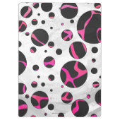 Giraffe Heiß rosa und Schwarz Klemmbrett (Rückseite)
