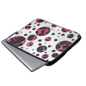 Giraffe Heiß rosa und Schwarz Laptopschutzhülle (Vorne Knopf)