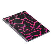 Giraffe Heiß rosa und Schwarz Notizblock (Rechte Seite)