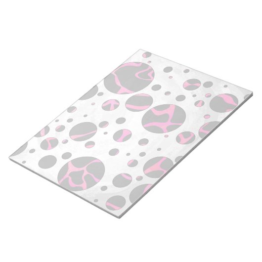 Giraffe Heiß rosa und Schwarz Notizblock (angewinkelt)