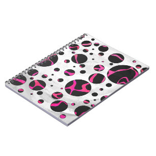 Giraffe Heiß rosa und Schwarz Notizblock