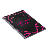 Giraffe Heiß rosa und Schwarz Notizblock (Rechte Seite)