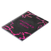 Giraffe Heiß rosa und Schwarz Notizblock (Linke Seite)