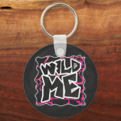 Giraffe Heiß rosa und Schwarz Schlüsselanhänger (Vorderseite)