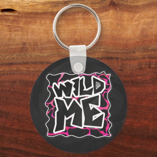 Giraffe Heiß rosa und Schwarz Schlüsselanhänger (Vorderseite)