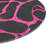 Giraffe Heiß rosa und Schwarz Schneidebrett (Ecke)