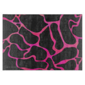 Giraffe Heiß rosa und Schwarz Schneidebrett (Vorderseite)