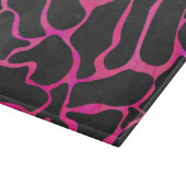 Giraffe Heiß rosa und Schwarz Schneidebrett (Ecke)