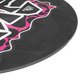 Giraffe Heiß rosa und Schwarz Schneidebrett (Ecke)