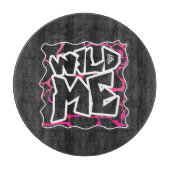 Giraffe Heiß rosa und Schwarz Schneidebrett (Vorderseite)