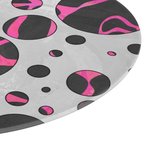 Giraffe Heiß rosa und Schwarz Schneidebrett (Ecke)