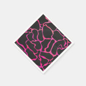 Giraffe Heiß rosa und Schwarz Serviette (Ecke)