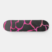 Giraffe Heiß rosa und Schwarz Skateboard (Horizontal)