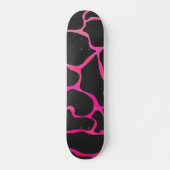 Giraffe Heiß rosa und Schwarz Skateboard (Vorne)