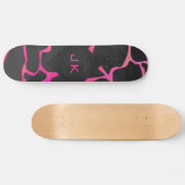 Giraffe Heiß rosa und Schwarz Skateboard (Horizontal)