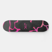 Giraffe Heiß rosa und Schwarz Skateboard (Horizontal)