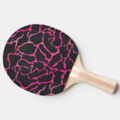 Giraffe Heiß rosa und Schwarz Tischtennis Schläger (Seitenansicht)