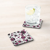 Giraffe Heiß rosa und Schwarz Untersetzer (Rechte Seite)