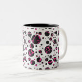Giraffe Heiß rosa und Schwarz Zweifarbige Tasse (VorderseiteRechts)