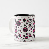 Giraffe Heiß rosa und Schwarz Zweifarbige Tasse (Vorderseite Links)