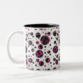 Giraffe Heiß rosa und Schwarz Zweifarbige Tasse (Links)