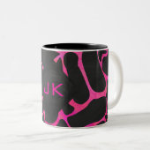 Giraffe Heiß rosa und Schwarz Zweifarbige Tasse (VorderseiteRechts)