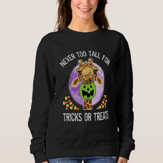 Giraffe Herbst Halloween Candy Corn Streich oder S Sweatshirt (Vorderseite)