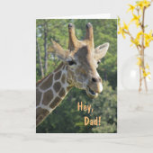 Giraffe Hey Vater Karte (Gelbe Blume)