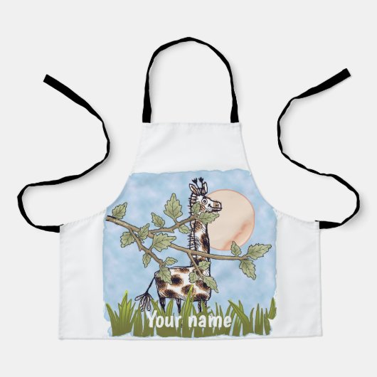 Giraffe Hiding Schürze (Vorderseite)