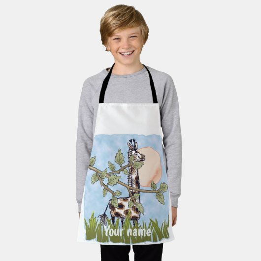 Giraffe Hiding Schürze (Getragen)