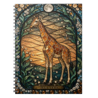 Giraffe Hoch Savanne Illumina Buntglas
