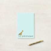 Giraffe hoch und stolz post-it klebezettel (Auf Schreibtisch)