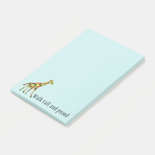 Giraffe hoch und stolz post-it klebezettel (angewinkelt)