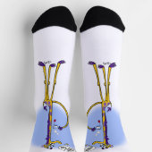 GIRAFFE & HONEYBEE TEA von Jeff Willis Socken (Oben)